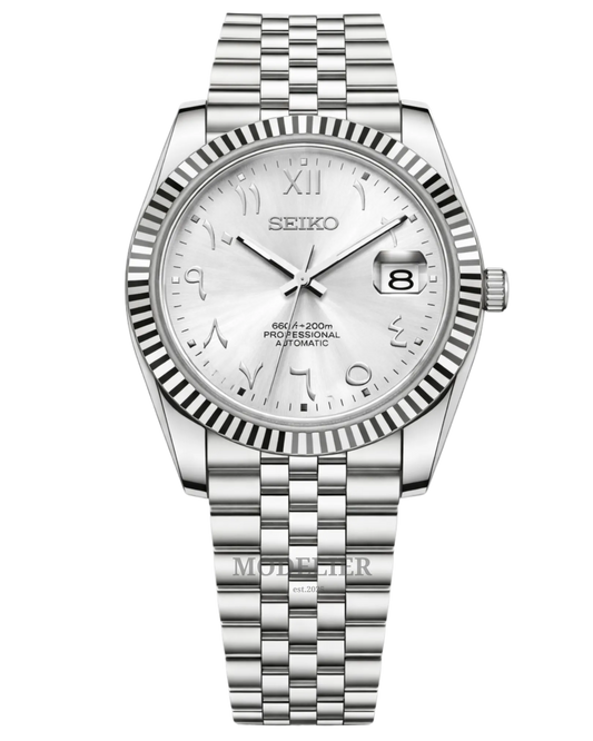 Seiko Datejust Mod Arabic Silver