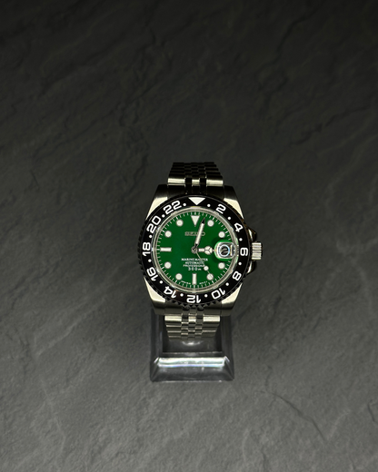 Seiko Submariner Mod Green Black