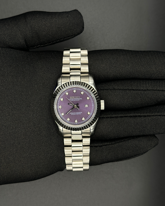 Seiko Datejust Mod Woman Purple
