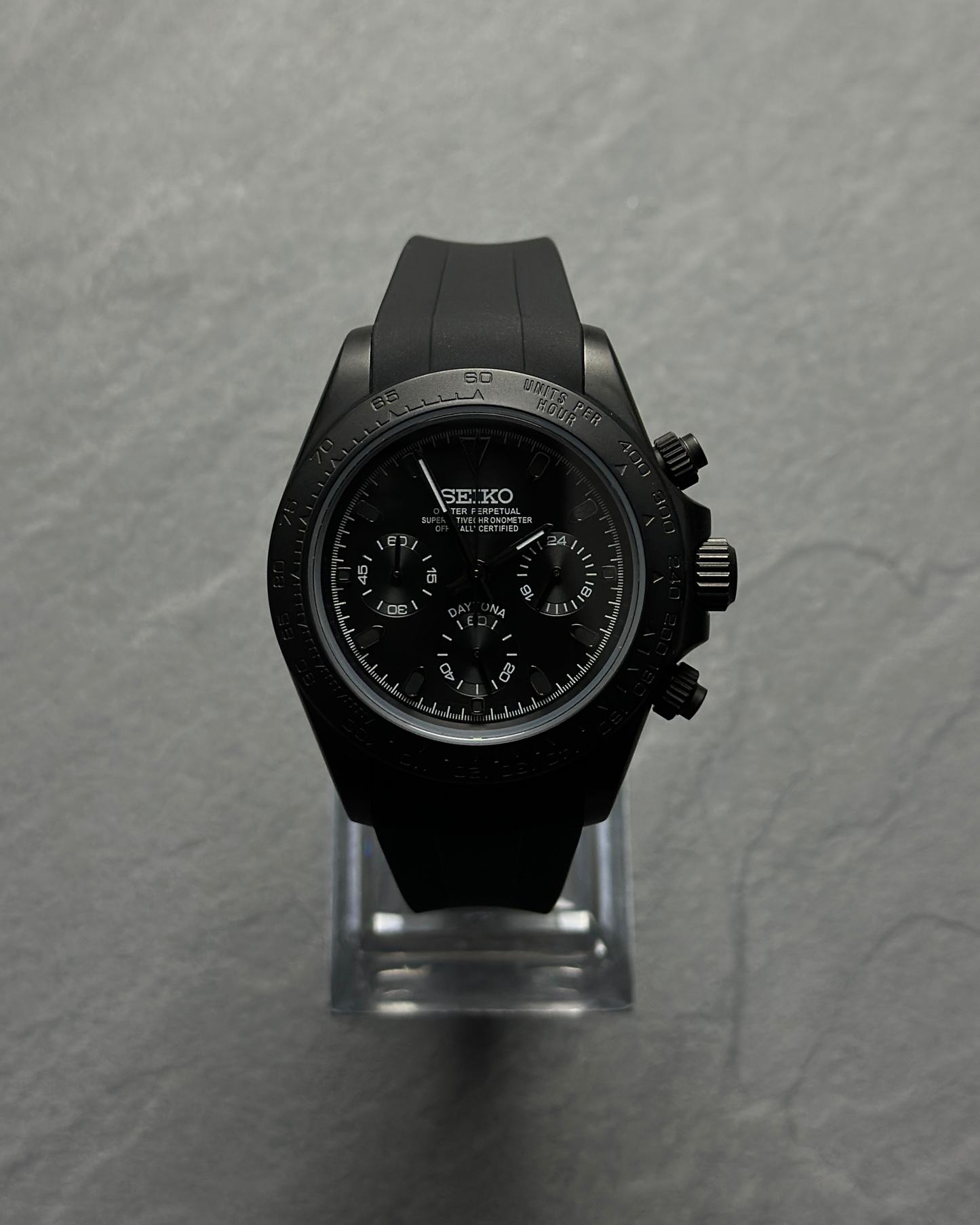 Seiko Daytona Mod Black Oysterflex