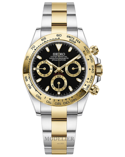 Seiko Daytona Mod Two Tone Black