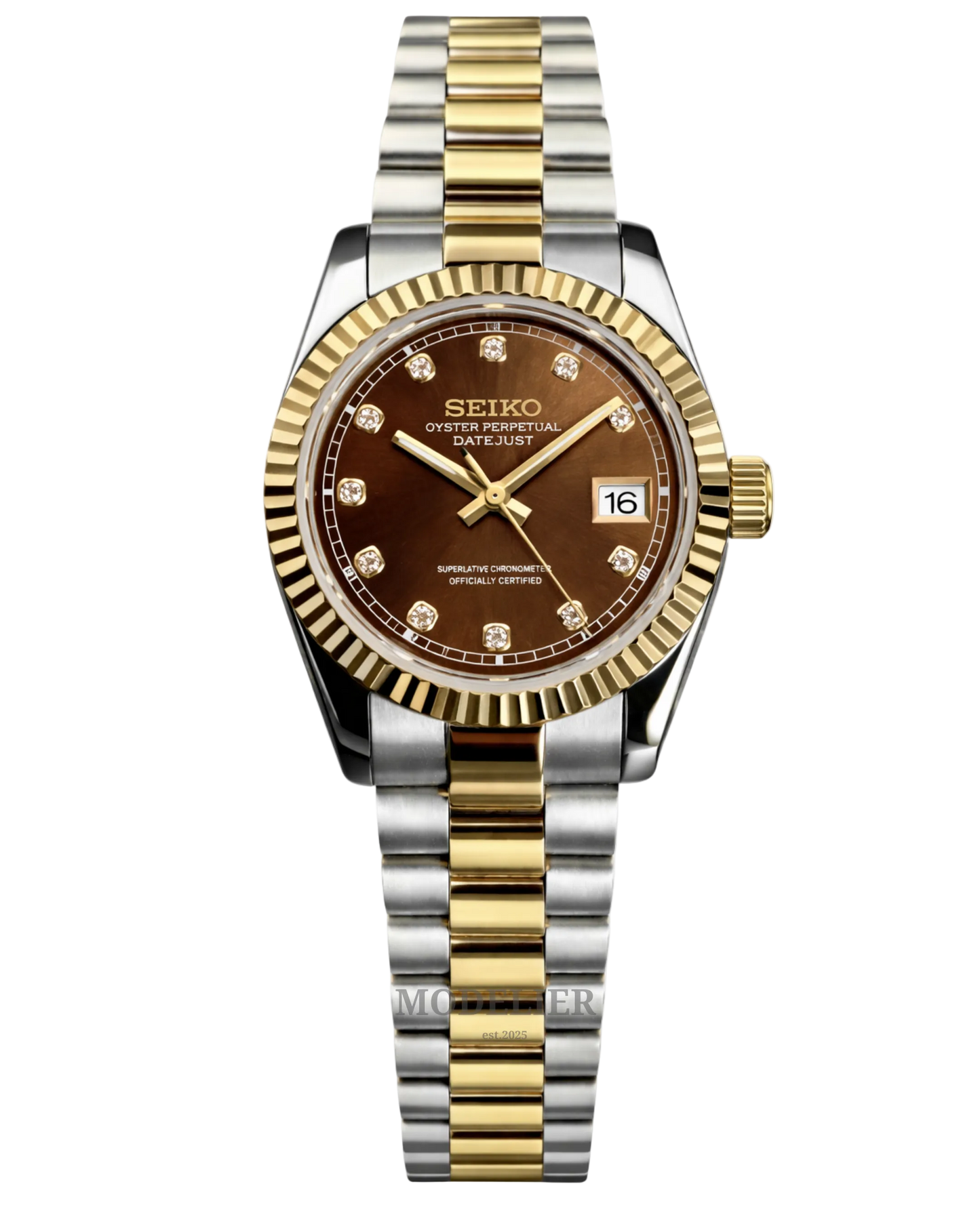 Seiko Datejust Mod Woman Two-Tone Chocolate