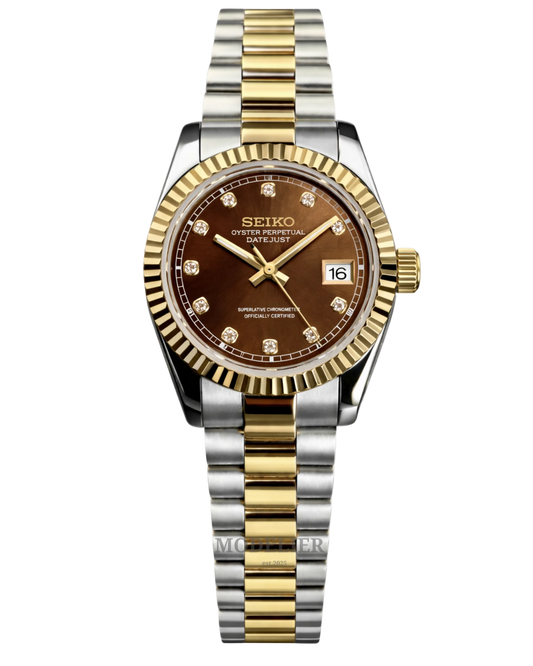 Seiko Datejust Mod Woman Two-Tone Chocolate