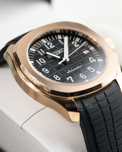 Seiko Aquanaut Mod Rose Gold Black