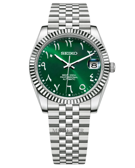 Seiko Datejust Mod Arabic Green