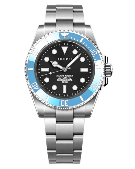 Seiko MarineMaster Mod Black Blue