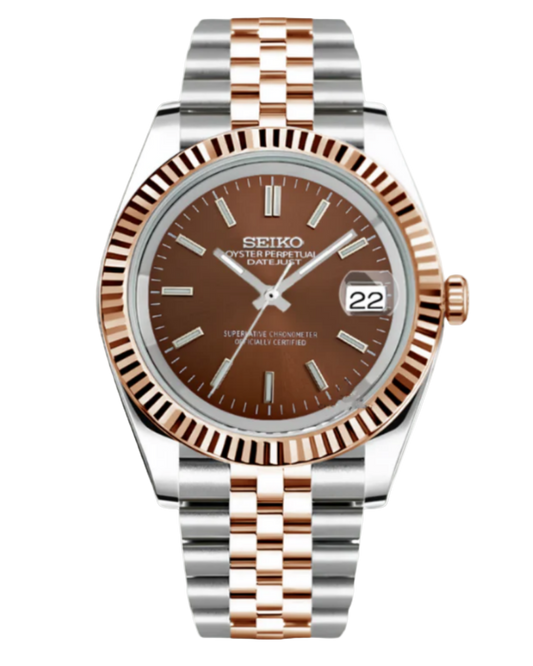 Seiko Datejust Mod Two-Tone Chocolate