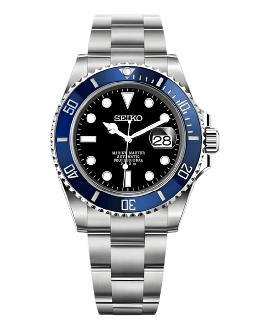 Seiko Submariner Mod Blue Black