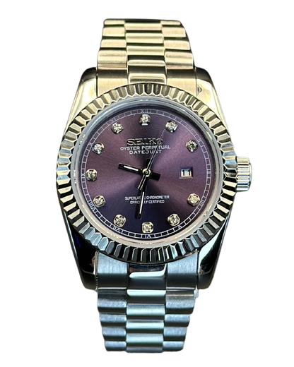 Seiko Datejust Mod Woman Purple
