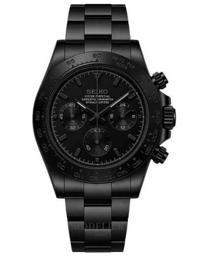 Seiko Daytona Mod Black Oysterflex