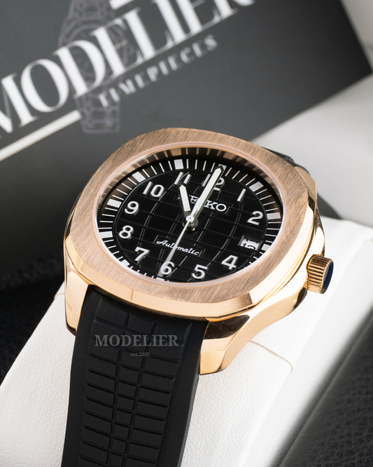 Seiko Aquanaut Mod Rose Gold Black