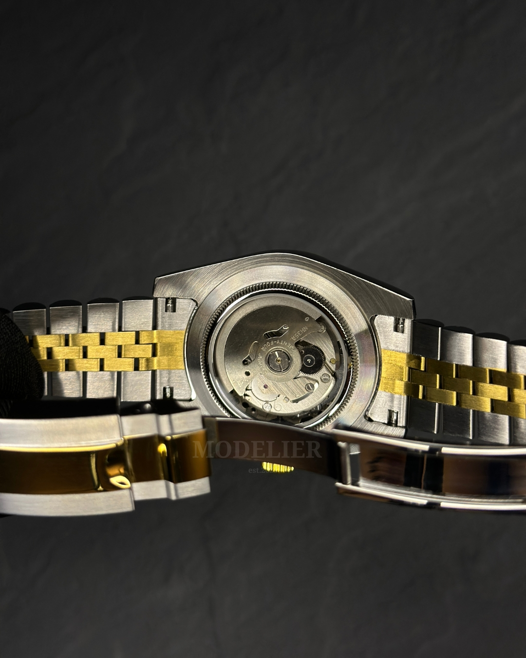 Seiko Datejust Mod Black Gold Diamond