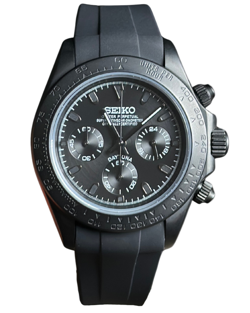 Seiko Daytona Mod Black Oysterflex