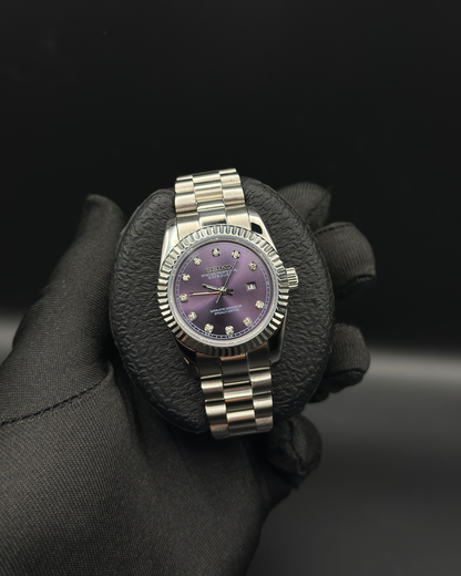 Seiko Datejust Mod Woman Purple