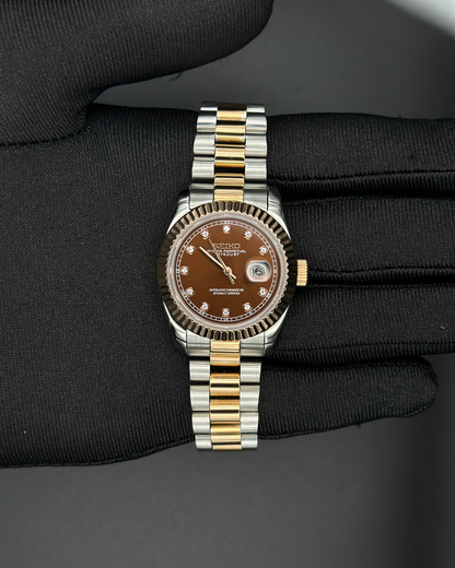 Seiko Datejust Mod Woman Two-Tone Chocolate