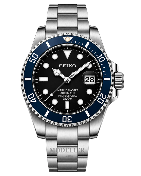 Seiko Submariner Mod Blue Black