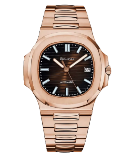 Seiko Nautilus Mod Rose Gold Chocolate