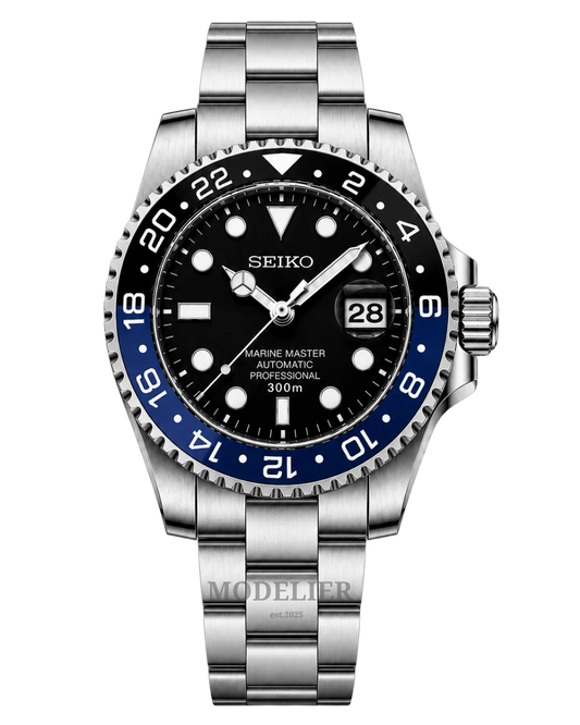 Seiko Submariner Mod Black Blue