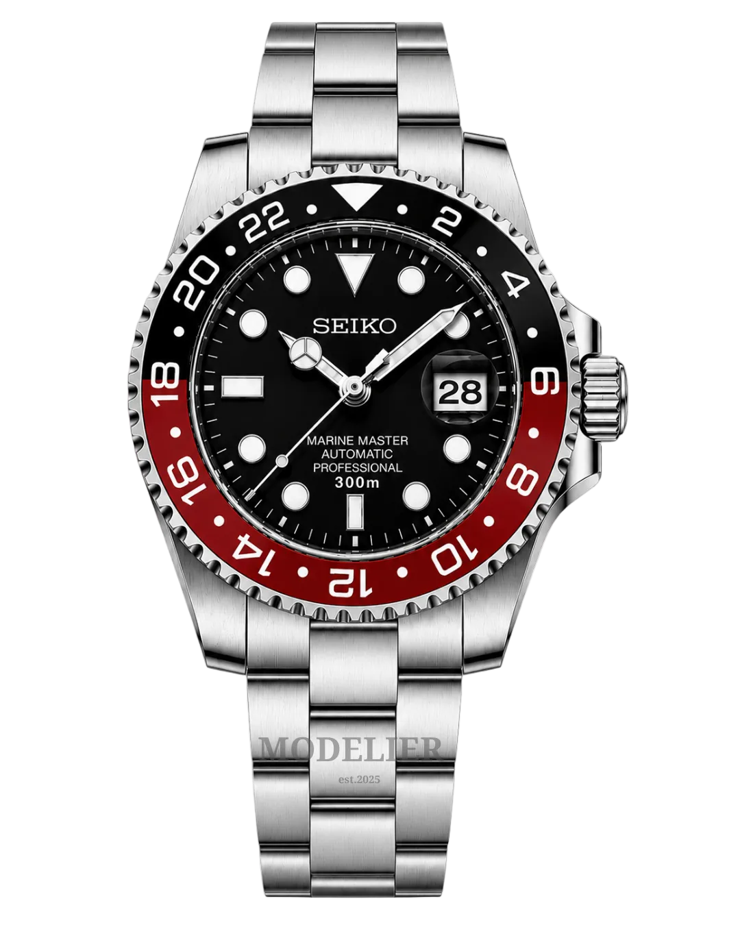Seiko Submariner Mod Black Red