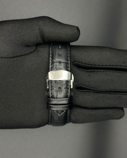 Seiko Nautilus Mod Open Heart Black | Leather