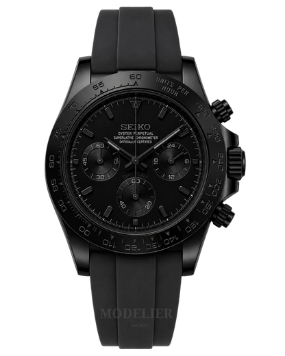 Seiko Daytona Mod Black Oysterflex