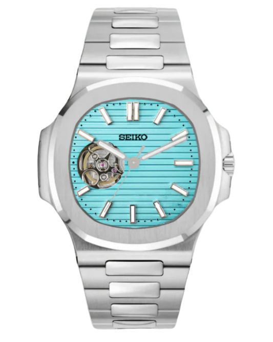 Seiko Nautilus Mod Open Heart Blue