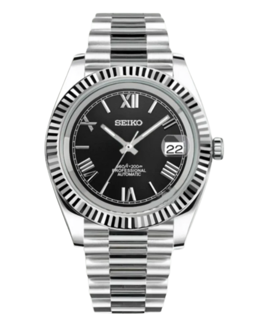 Seiko Datejust Mod Roman Black