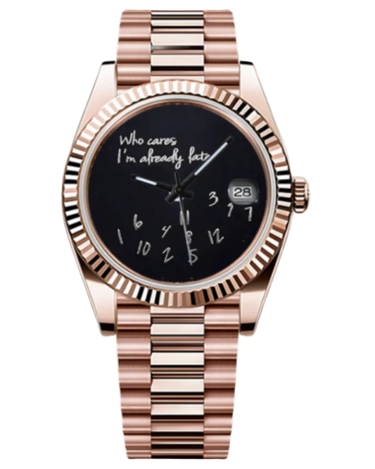 Seiko Datejust Mod Rose Gold ''Who cares I'm already late''