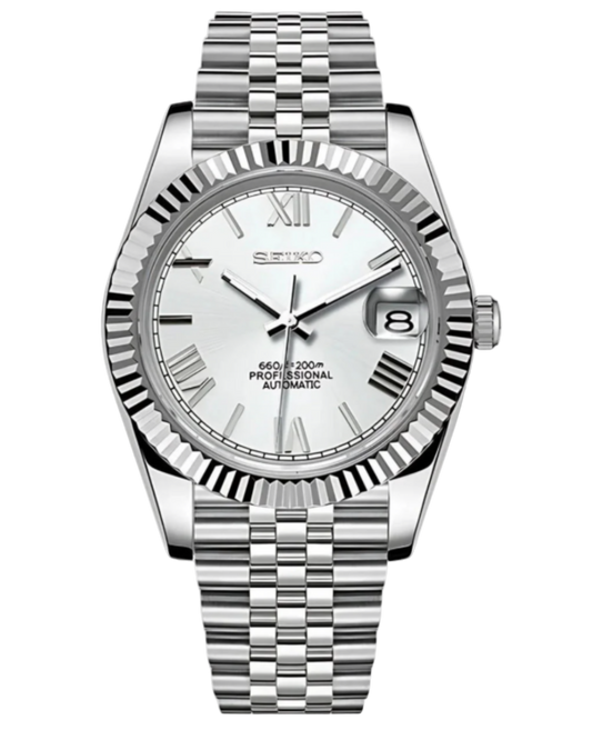 Seiko Datejust Mod Roman White
