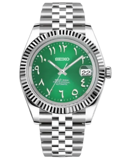 Seiko Datejust Mod Arabic Green