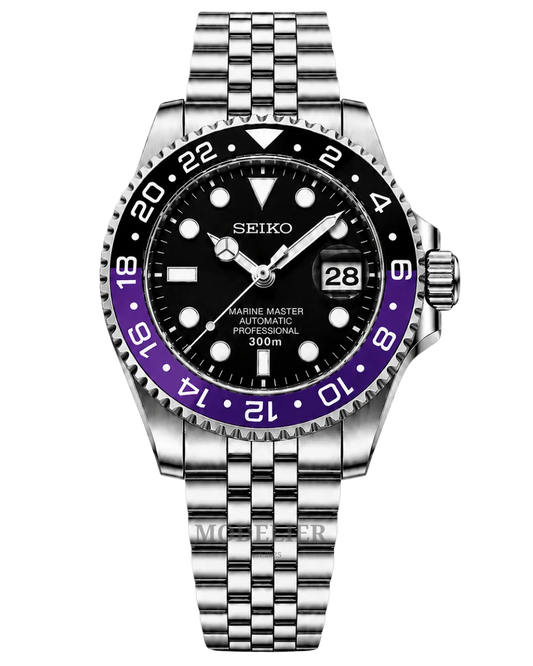Seiko Submariner Mod Purple Black