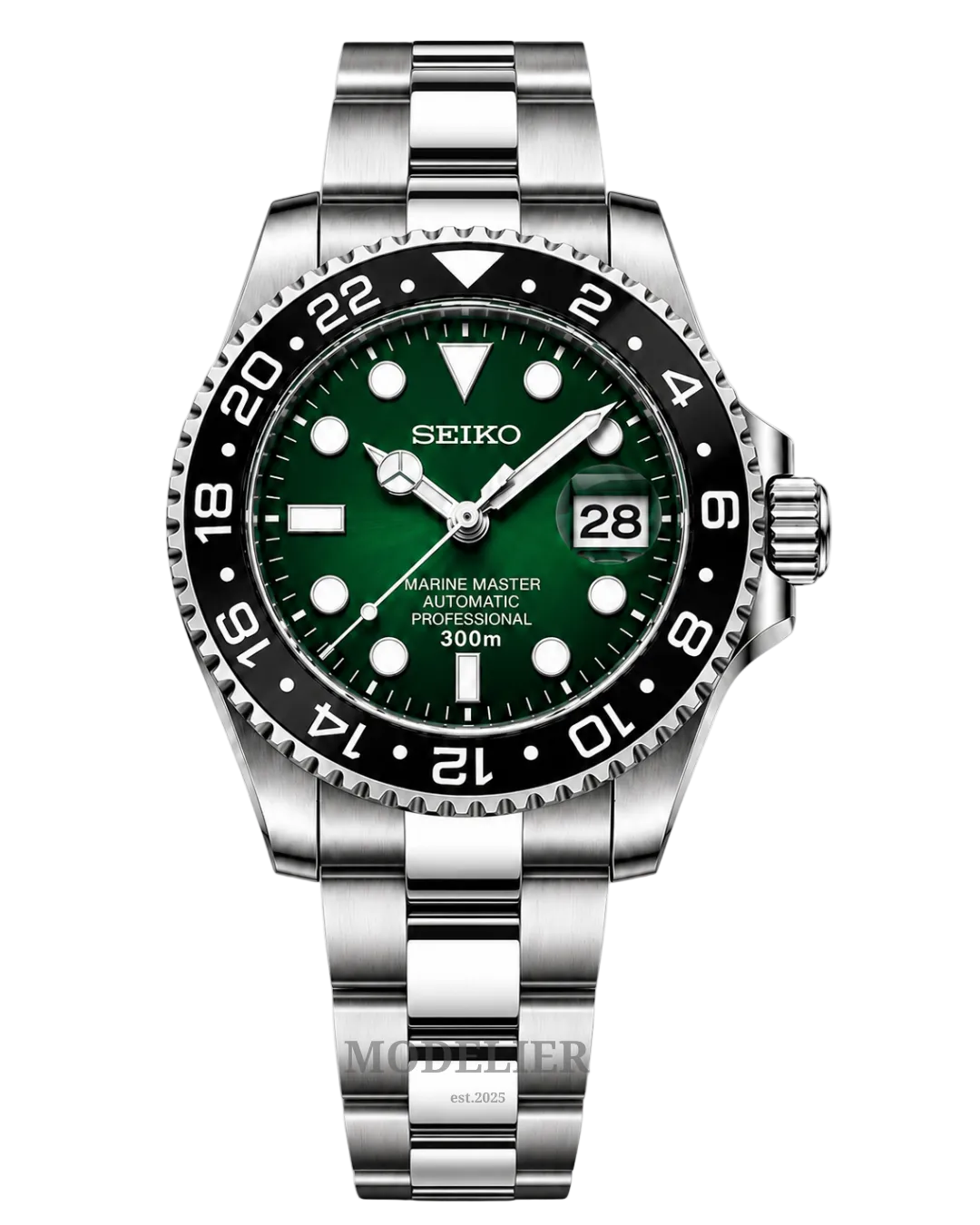 Seiko Submariner Mod Green Black – Modelier Timepieces