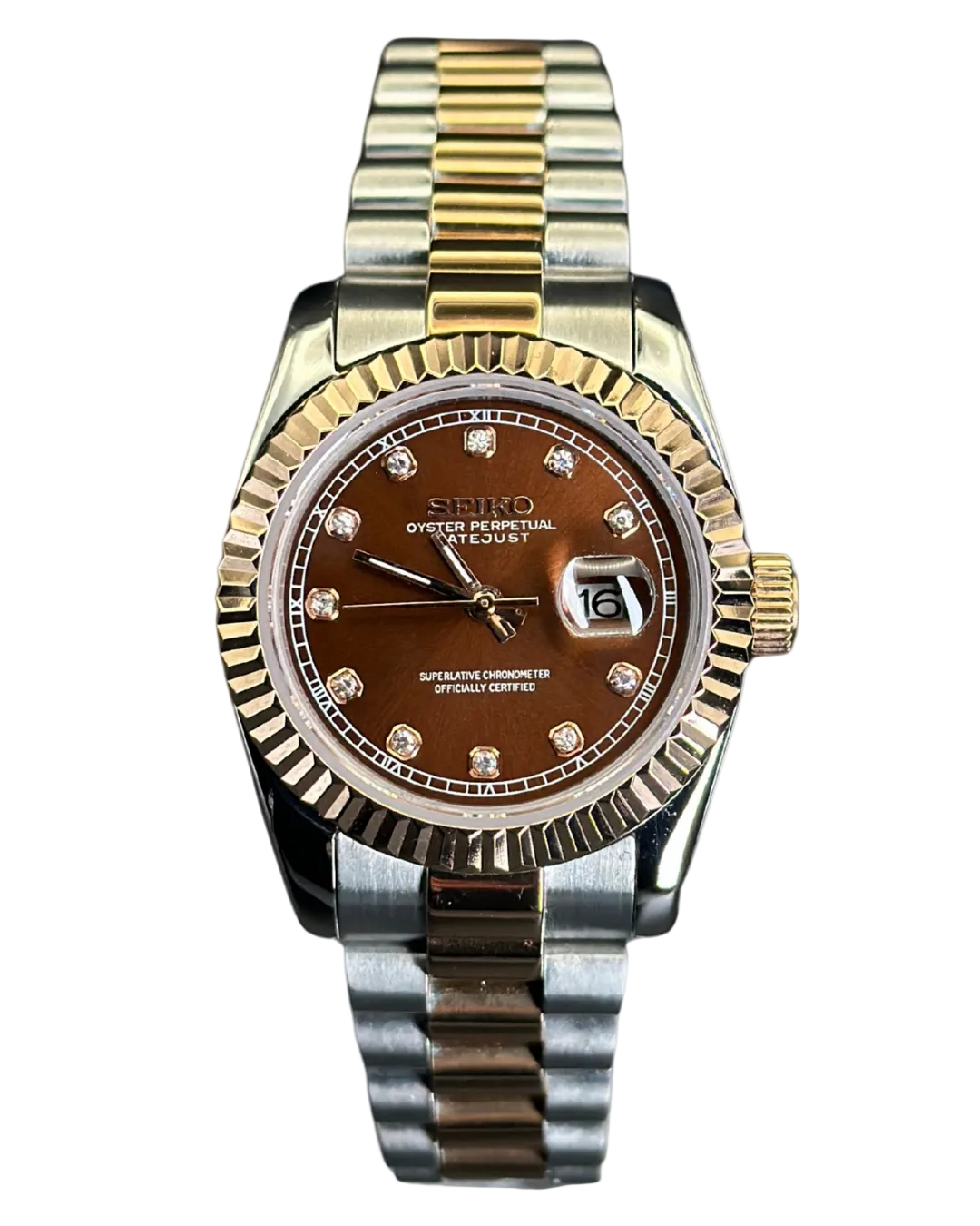 Seiko Datejust Mod Woman Two-Tone Chocolate