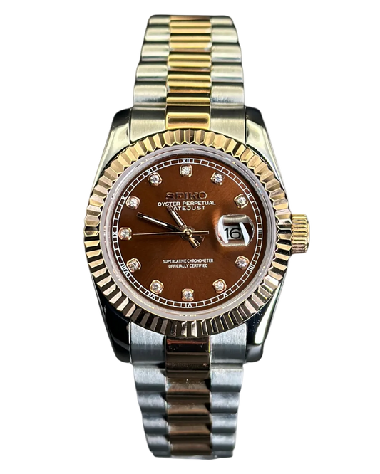 Seiko Datejust Mod Woman Two-Tone Chocolate