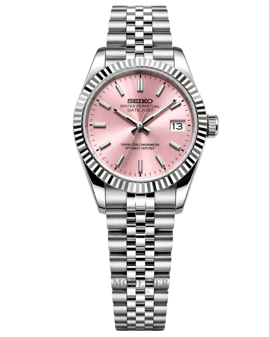 Seiko Datejust Mod Woman Pink