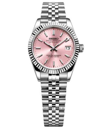Seiko Datejust Mod Woman Pink