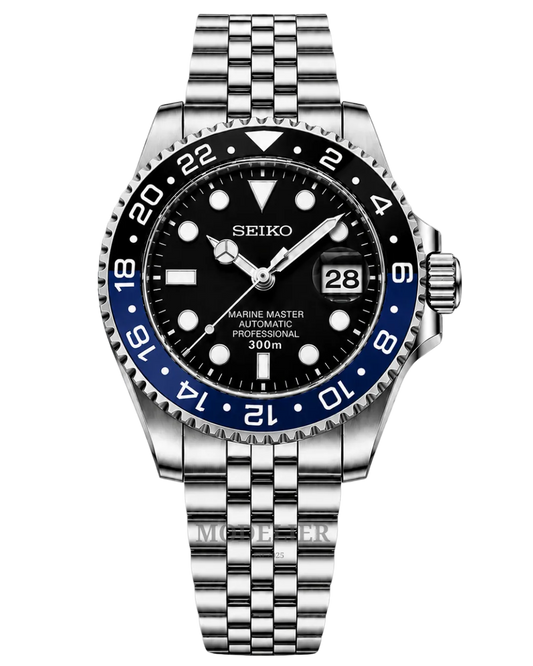 Seiko Submariner Mod Black Blue