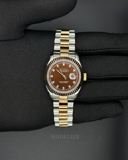 Seiko Datejust Mod Woman Two-Tone Chocolate