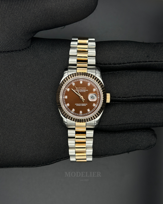 Seiko Datejust Mod Woman Two-Tone Chocolate