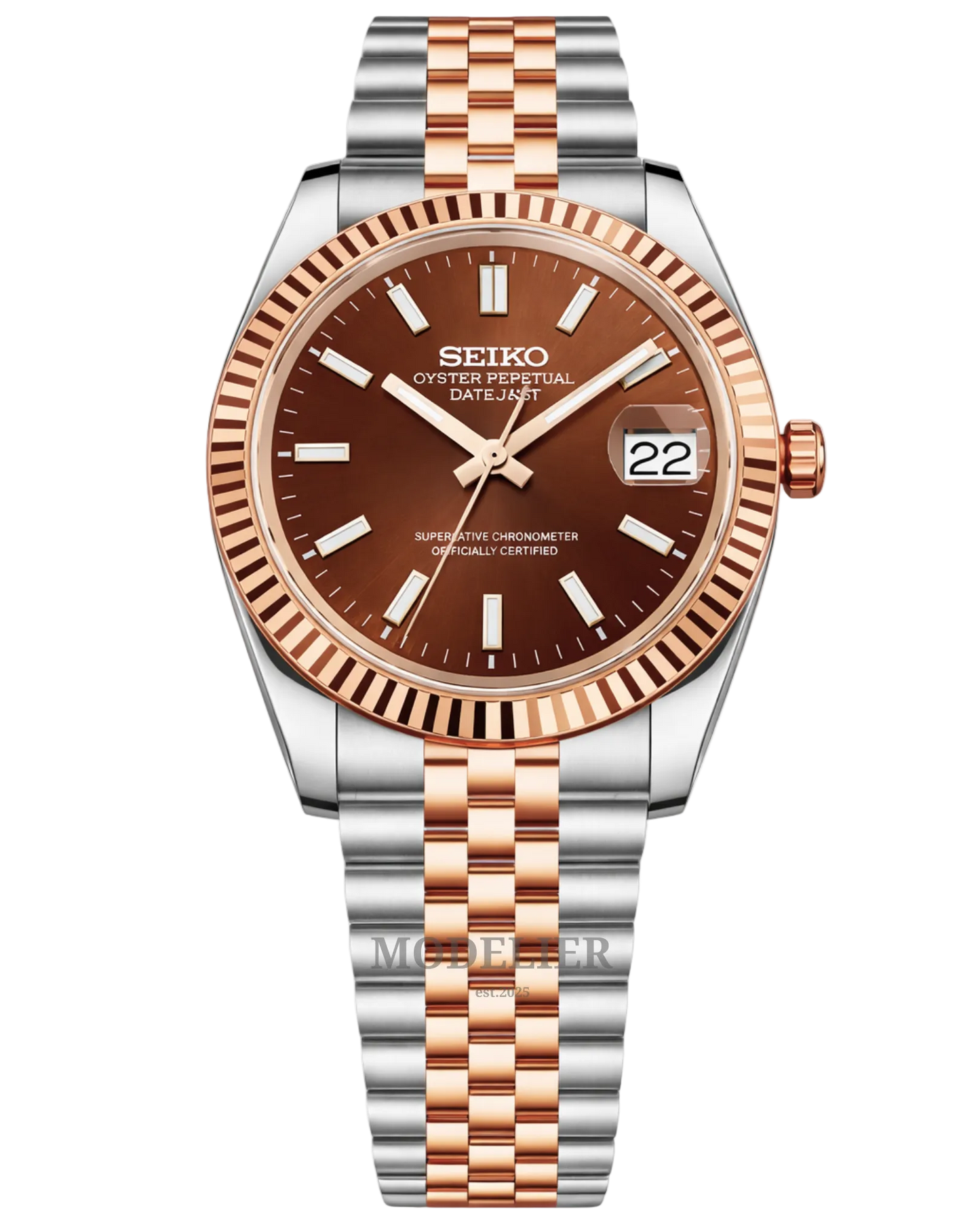 Seiko Datejust Mod Two-Tone Chocolate