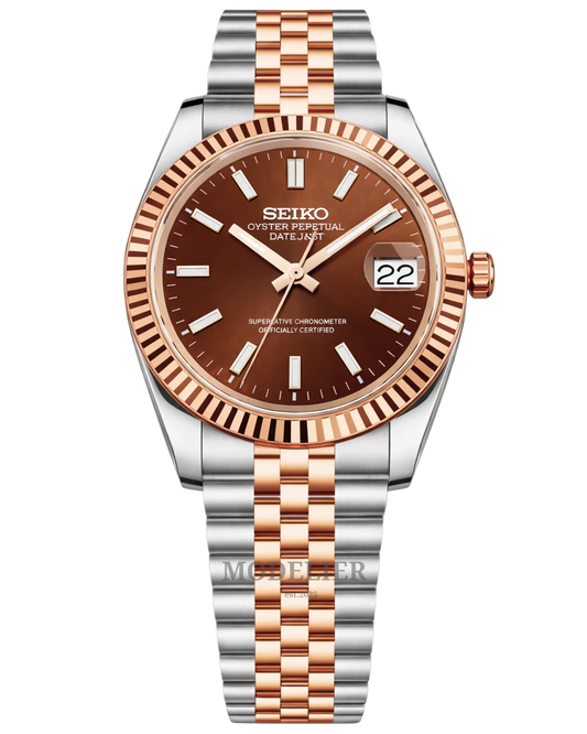 Seiko Datejust Mod Two-Tone Chocolate