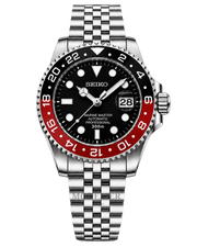 Seiko Submariner Mod Black Red watch by Modelier Timepieces