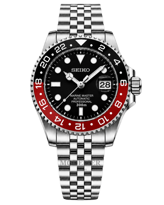 Seiko Submariner Mod Black Red