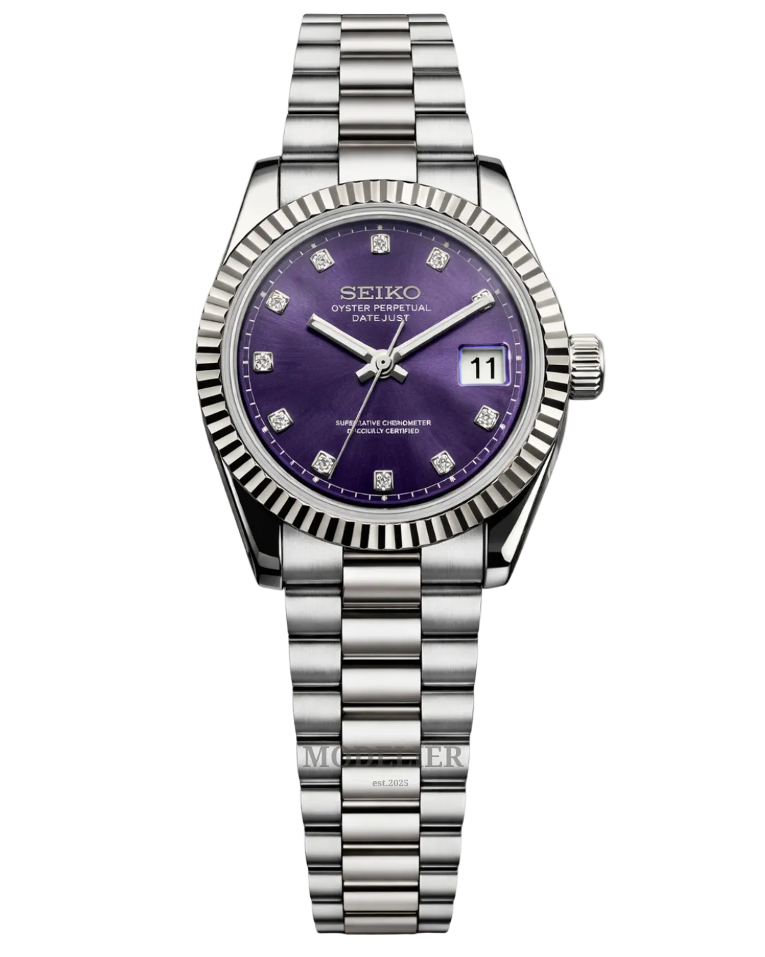 Seiko Datejust Mod Woman Purple