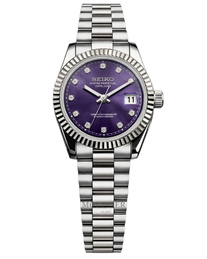 Seiko Datejust Mod Woman Purple