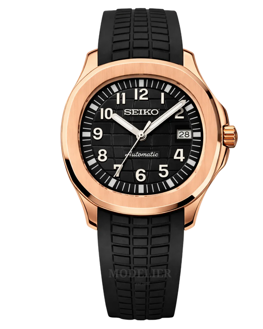 Seiko Aquanaut Mod Rose Gold Black