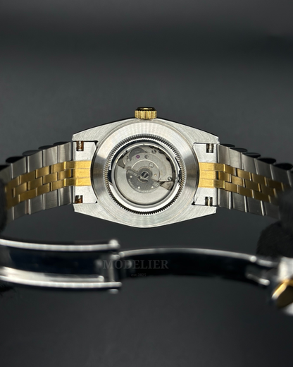 Seiko Datejust Mod Woman Two-Tone Silver Diamond