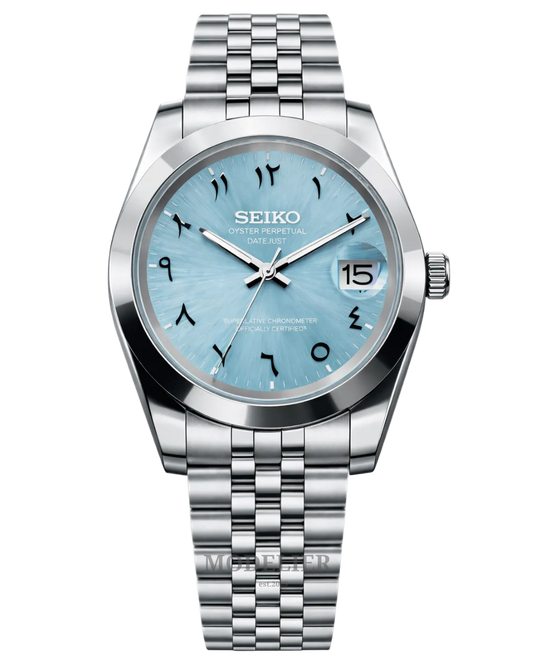 Seiko Datejust Mod Arabic Tiffany Blue Oyster