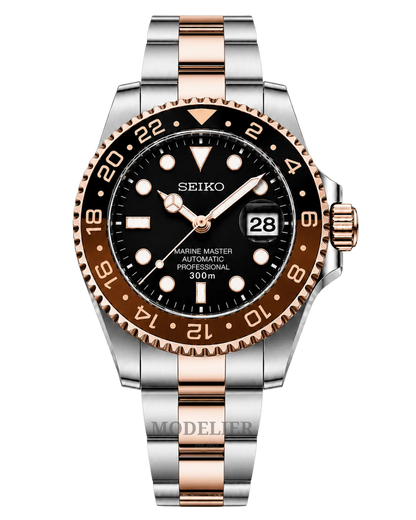 Marine Two-Tone Rose Gold Onyx 24H